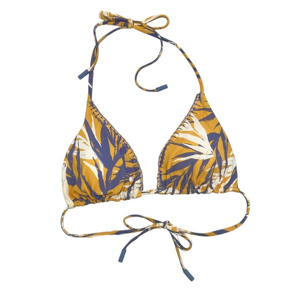 Red Carter Bamboo Leaf Print Crochet Lace Trim Bikini 2-Piece Swim Set In Amber - Picture 10 of 12